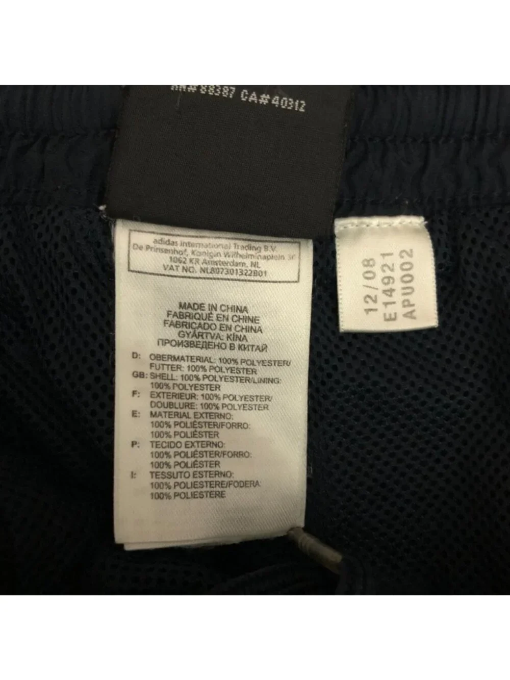 Adidas VTG Clima365 3/4 Track Pants Mens 2XL Navy Blue Baggy Shell Shorts Y2K